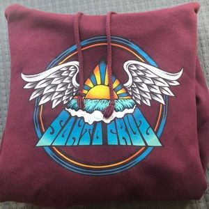 Hooded Santa Cruz pullover sweatshirt